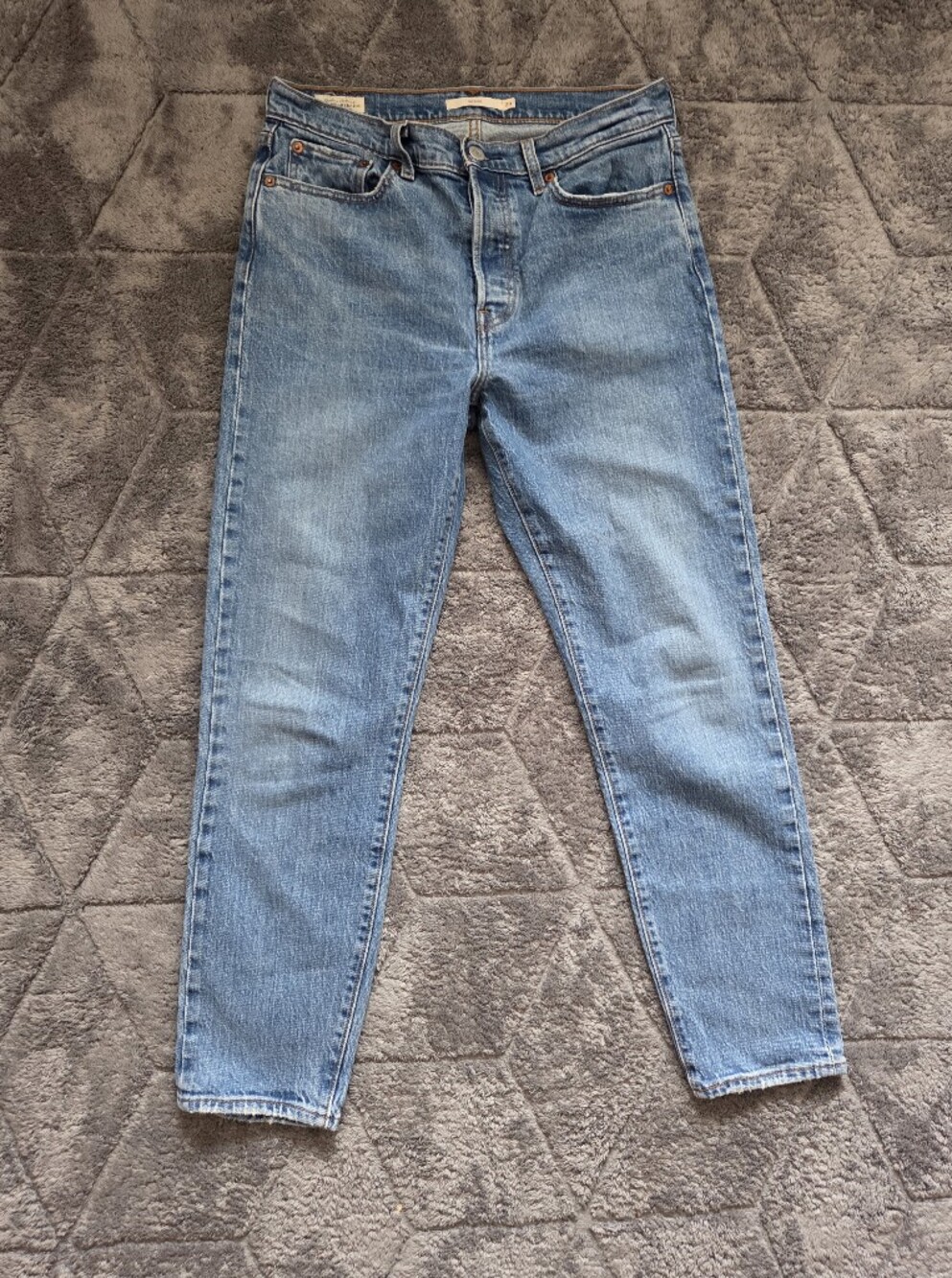 Levi's High-Rise Wedgie Straight Jeans in Blue Size 29x28 Casual Everyday - Picture 6 of 11